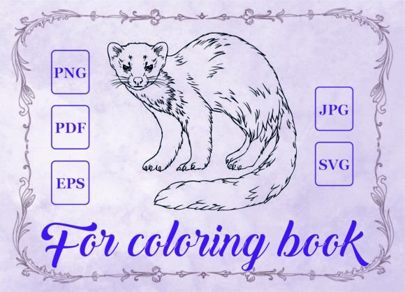 A Crafter's Review of Marten Animals Graphics for Coloring Pages