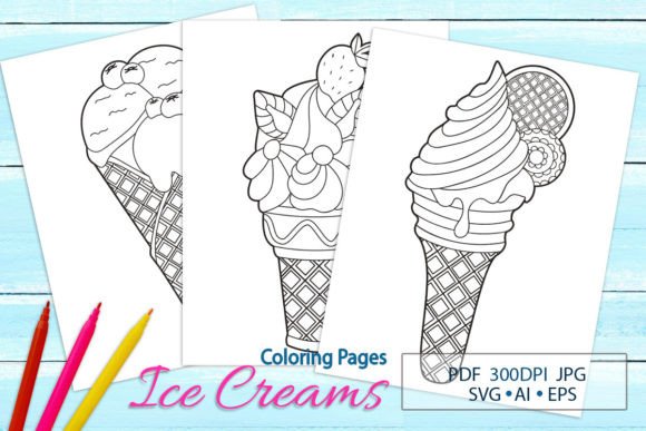 A Designer's Review of the Ice Cream Set 3 Coloring Pages