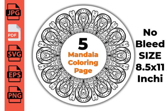 Adults Floral Mandala Coloring Page KDP Graphics Review