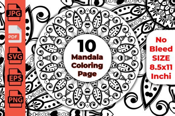 Branding Review: Floral Anti Stress Mandala Coloring Page Graphics