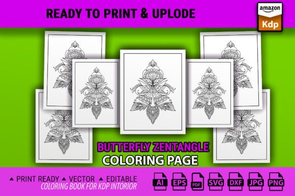 Butterfly Coloring Pages for Graphics & Creative Branding