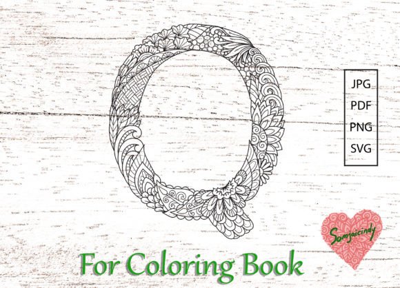 Crafting a Mandala Letter Q for Elegant Graphics & Coloring Pages