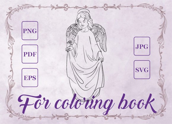 Girl Angel Wings Graphics & Coloring Pages Amp Review