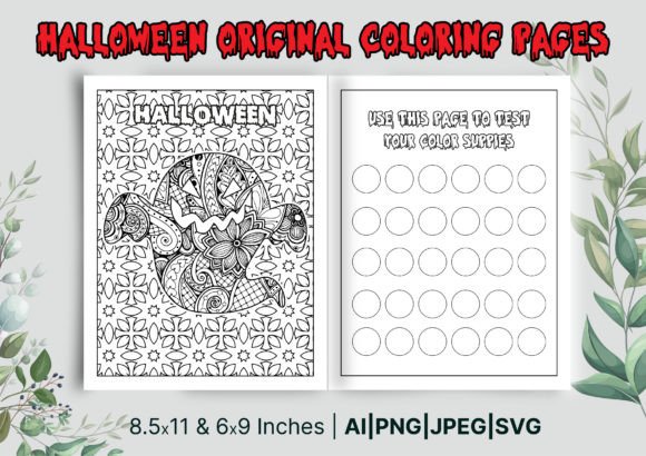 Halloween Original Coloring Pages Vol 4: A Graphic Design Asset Review