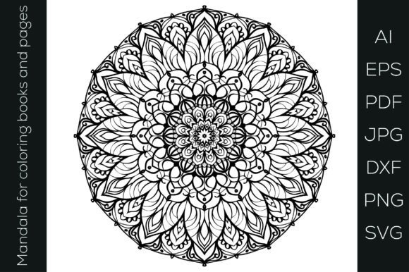Mandala Coloring Page Vol. 32: A Detailed Graphics Asset Review