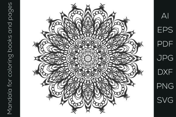 Mandala Coloring Page Vol. 36 for Graphics and Coloring Pages
