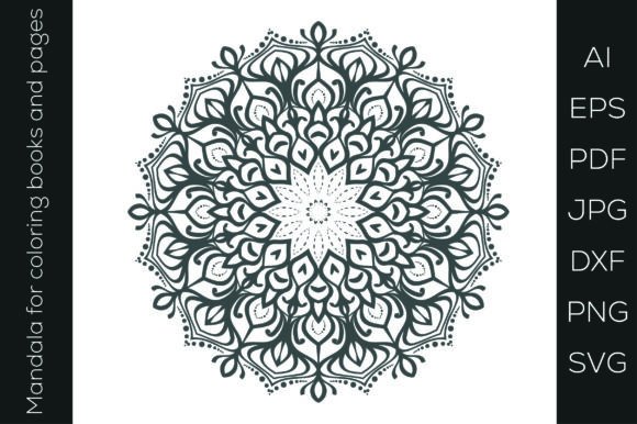 Mandala Coloring Pages Vol. 37 Graphics for Crafting & Coloring Pages Amp