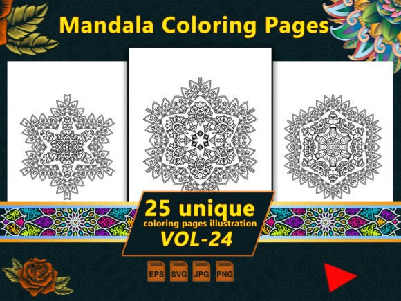 Mandala Vol-24 Interiors Graphics & Coloring Pages Amp