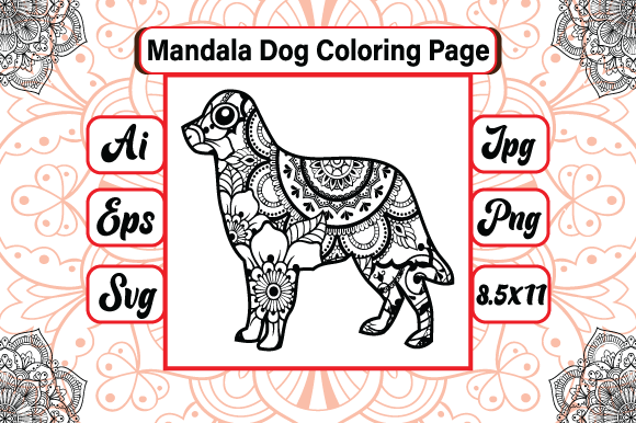 My Practical Review: Mandala Dog Coloring Page Graphics
